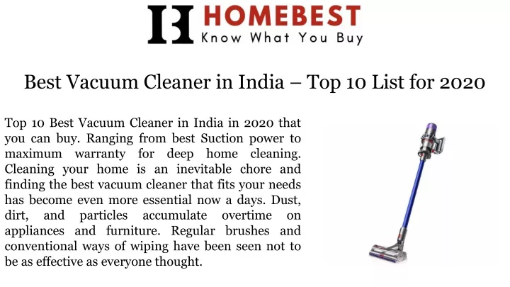 best vacuum cleaner in india top 10 list for 2020