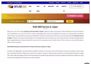 Bulk SMS Service Provider in Jaipur