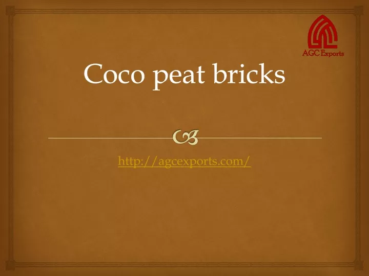 coco peat bricks