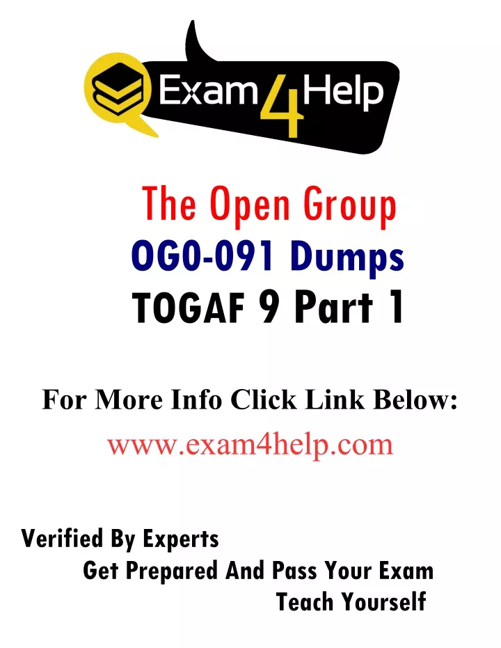 the open group og0 091 dumps togaf 9 part 1