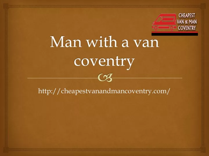 man with a van coventry