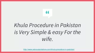 Get Law Services For Khula in Pakistan With Legal Procedure (2020)