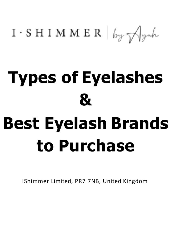 types of eyelashes best eyelash brands to purchase