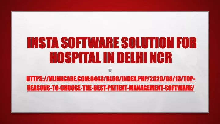 insta software solution for hospital in delhi ncr