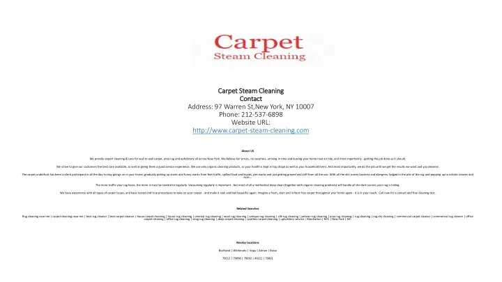 carpet steam cleaning contact address 97 warren