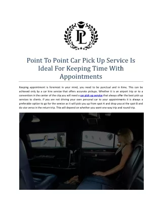 point to point ideal for keeping time with