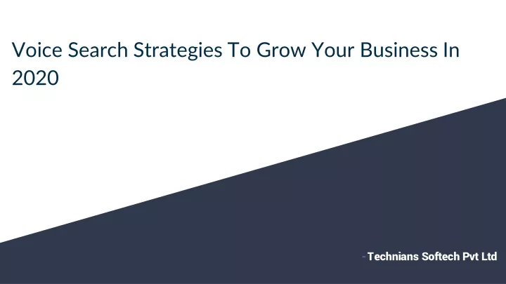 voice search strategies to grow your business in 2020