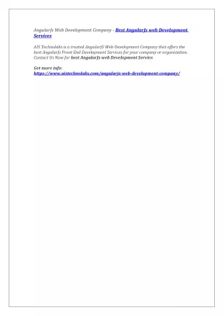 angularjs web development company best angularjs