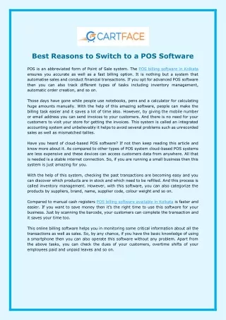 Best Reasons to Switch to a POS Software