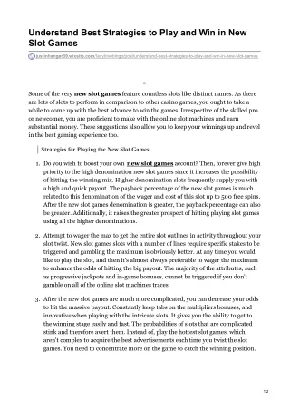 understand best strategies to play