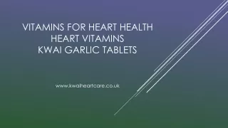 Vitamins for Heart Health | Heart Vitamins | Kwai Garlic Tablets