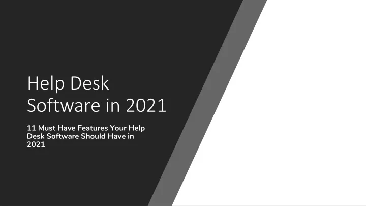 help desk software in 2021