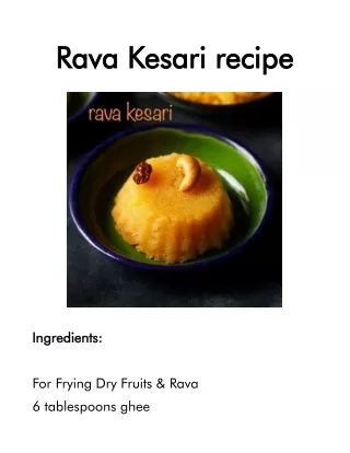 rava kesari recipe rava kesari recipe