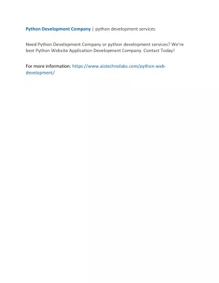 python development company python development