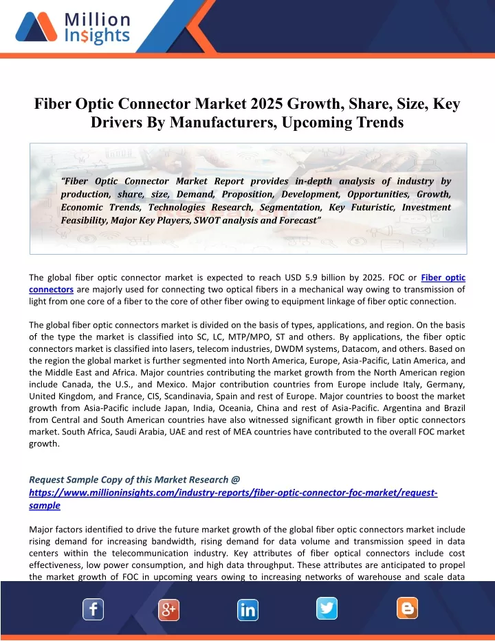 fiber optic connector market 2025 growth share