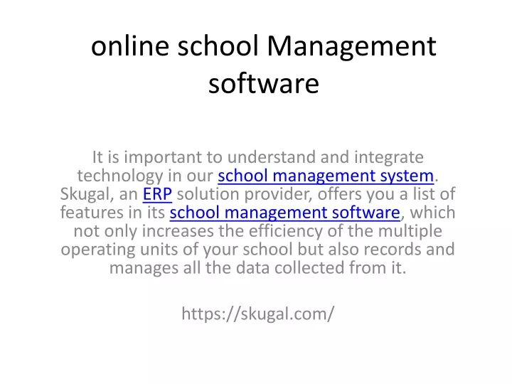 online school management software