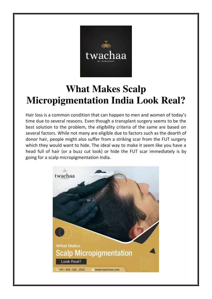 what makes scalp micropigmentation india look