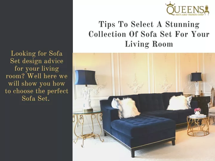 tips to select a stunning collection of sofa