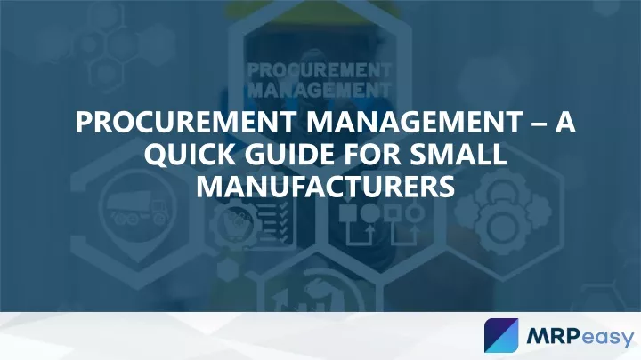 procurement management a quick guide for small