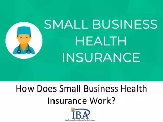 How Does Small Business Health Insurance Work?