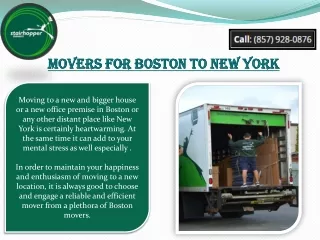 Movers for Boston to New York