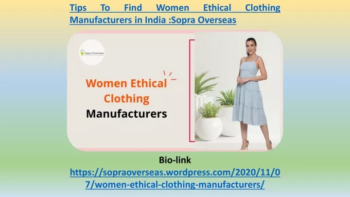 tips to find women ethical clothing manufacturers