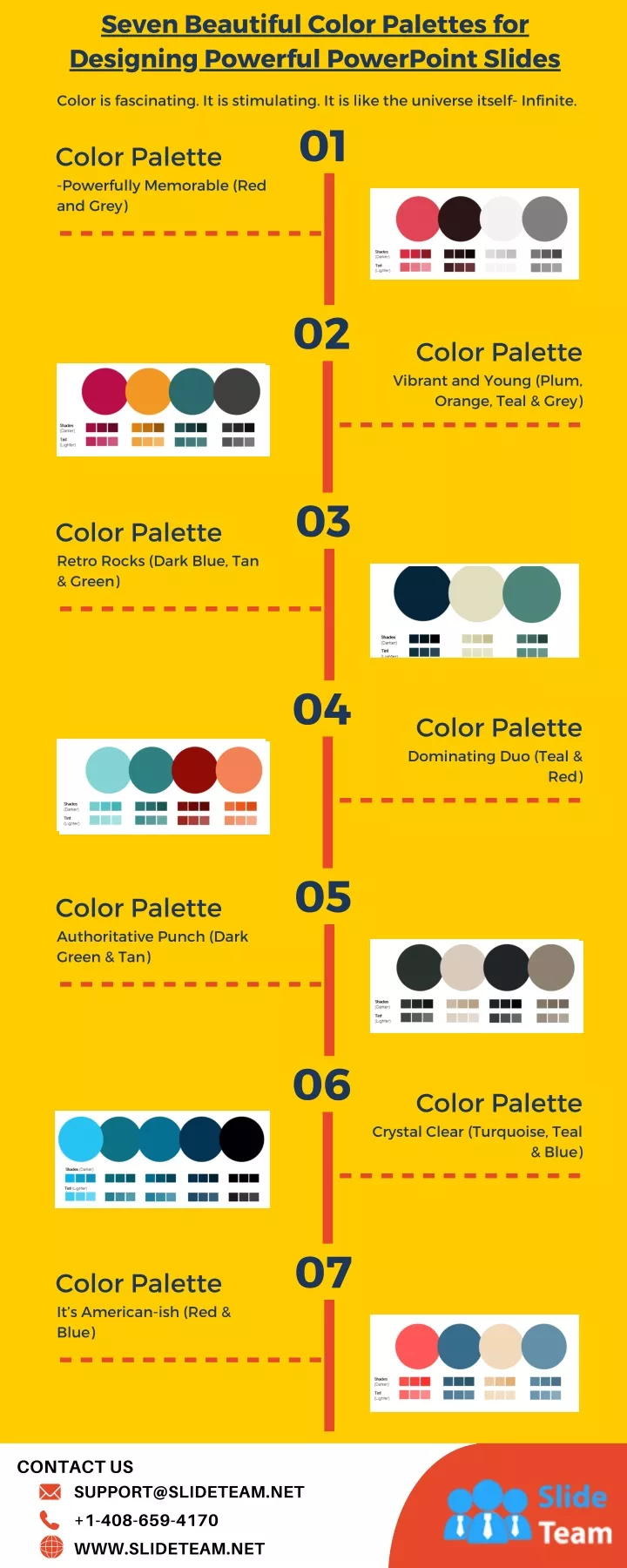 seven beautiful color palettes for designing