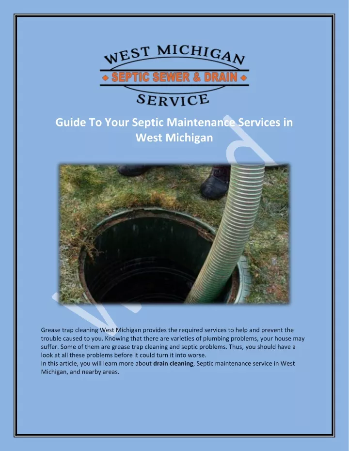 guide to your septic maintenance services in west