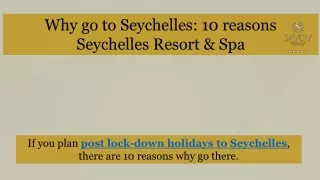 Why go to Seychelles - 10 reasons by Savoy Resort & Spa