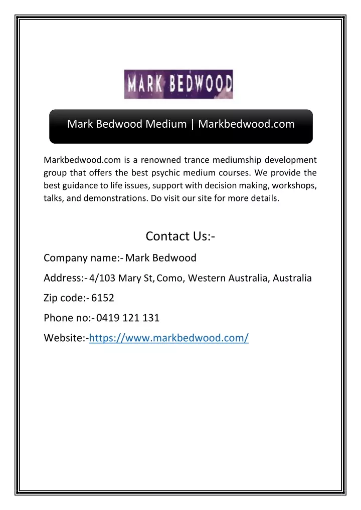 mark bedwood medium markbedwood com
