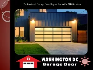 Professional Garage Door Repair Rockville MD Services