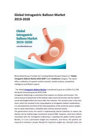 global intragastric balloon market 2019 2028