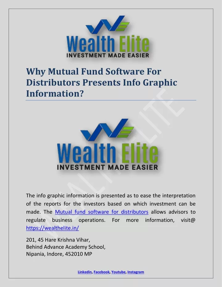 why mutual fund software for distributors