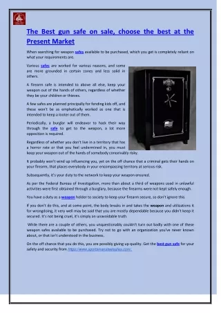 the best gun safe on sale choose the best