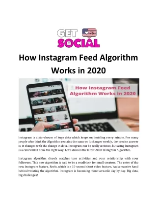 How Instagram Feed Algorithm Works in 2020