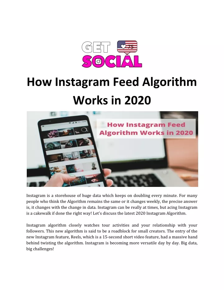 how instagram feed algorithm works in 2020