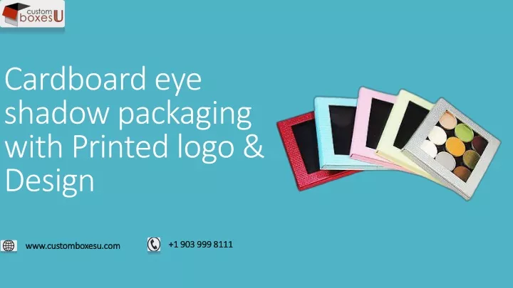 cardboard eye shadow packaging with printed logo design