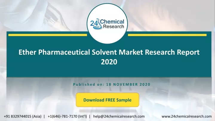 ether pharmaceutical solvent market research