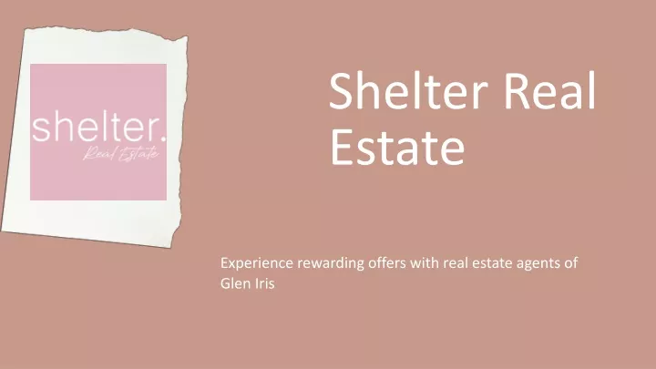 shelter real estate