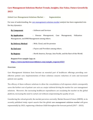 care management solutions market trends insights