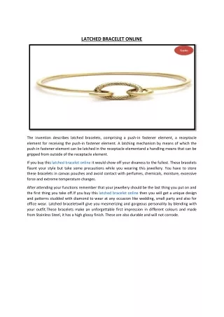 latched bracelet online
