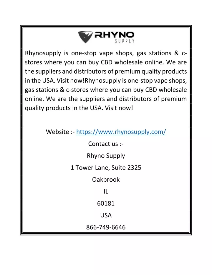 rhynosupply is one stop vape shops gas stations