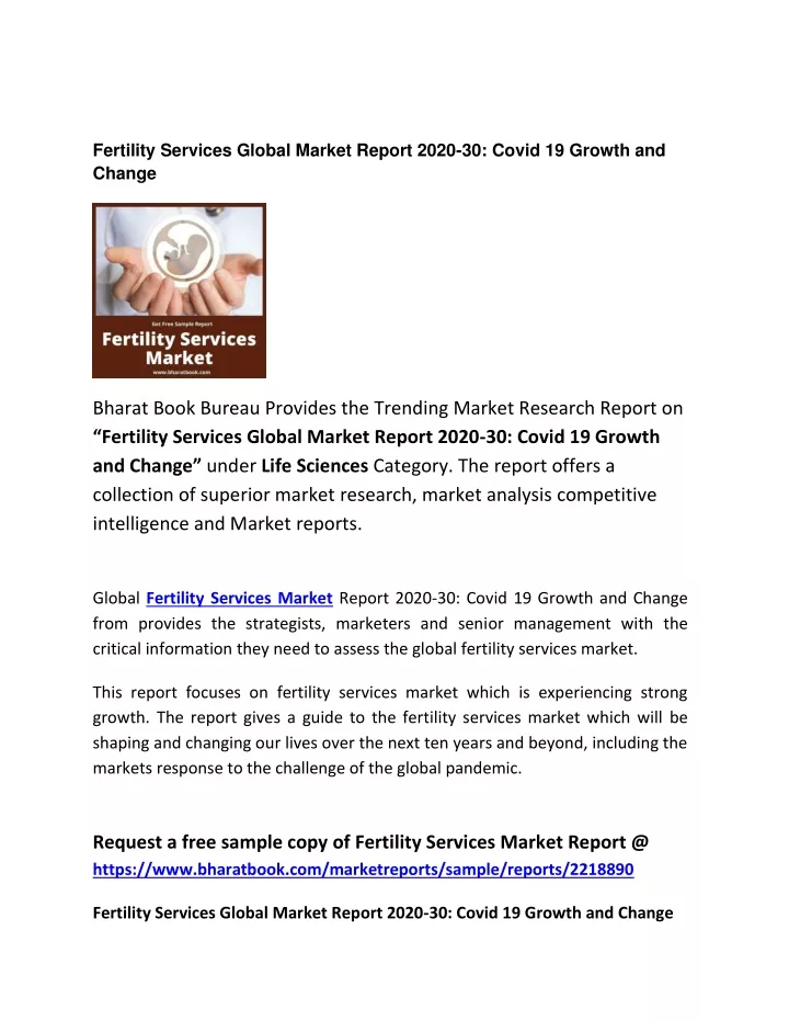 fertility services global market report 2020
