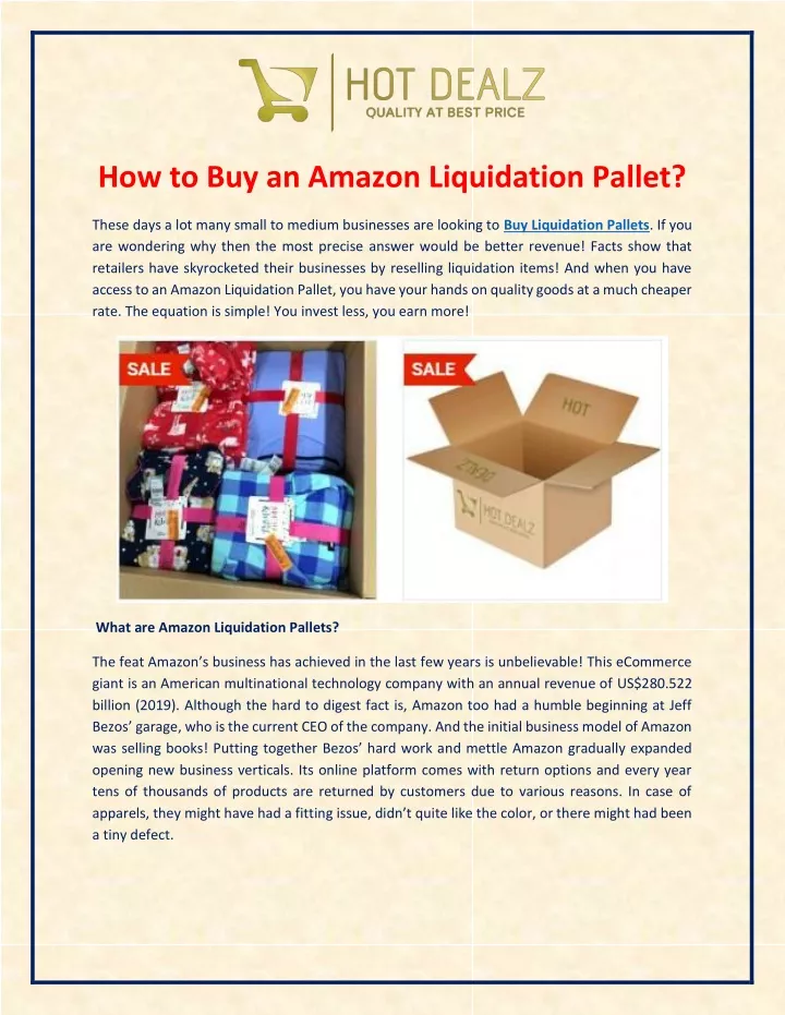 how to buy an amazon liquidation pallet