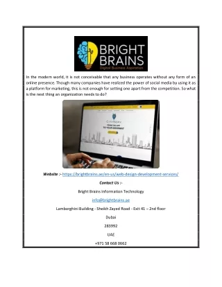 Custom Web Development Company | Bright Brains