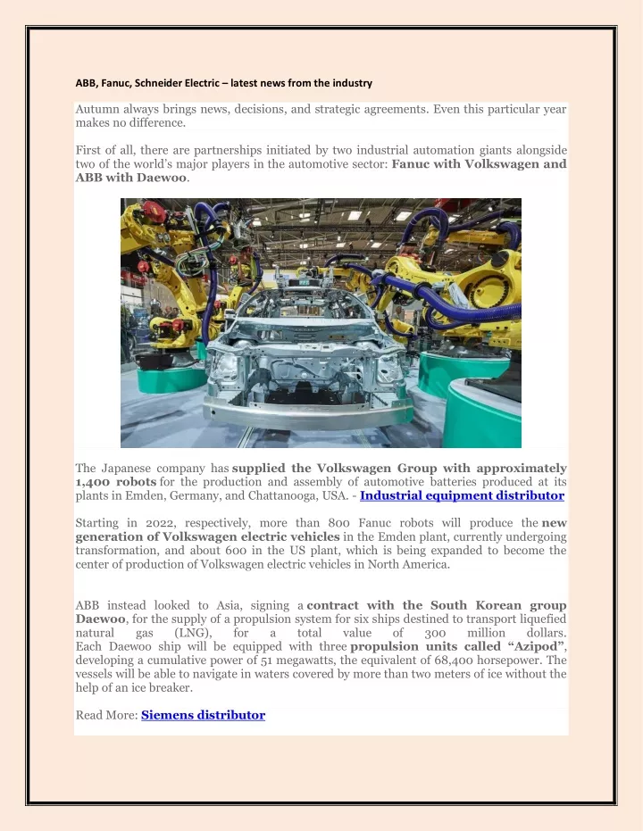 abb fanuc schneider electric latest news from