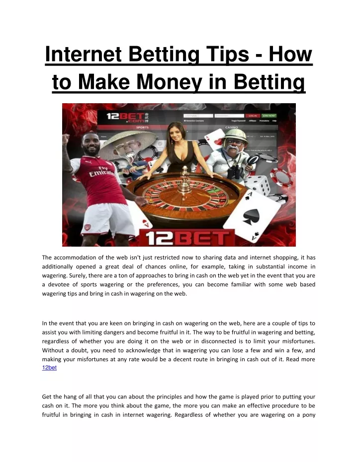internet betting tips how to make money in betting