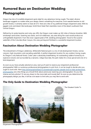 24 Hours to Improving elopement photography