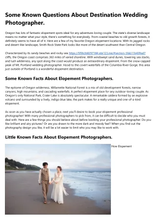 7 Things You Should Not Do With elopement photographer
