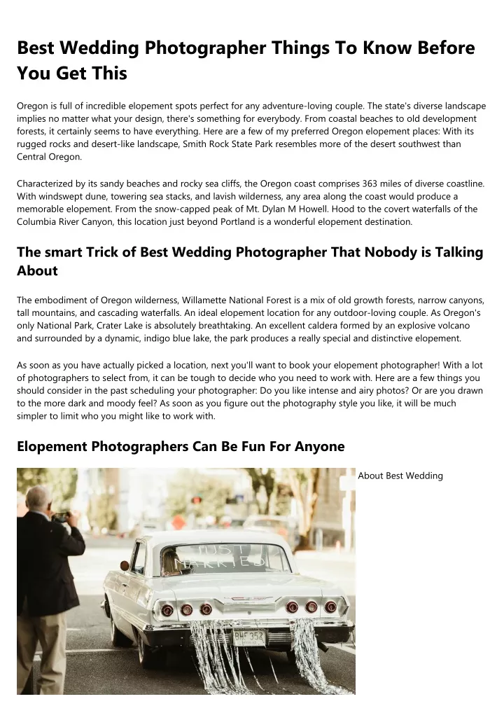 best wedding photographer things to know before